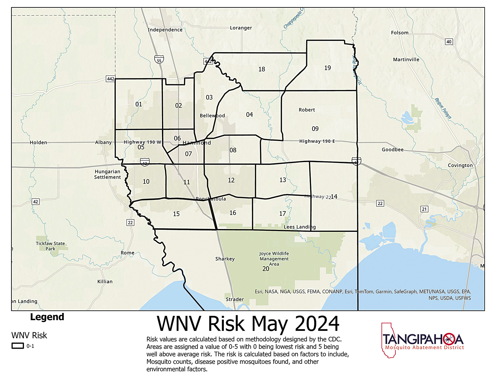 Tangi Mosquito Abatement to Release WNV Maps